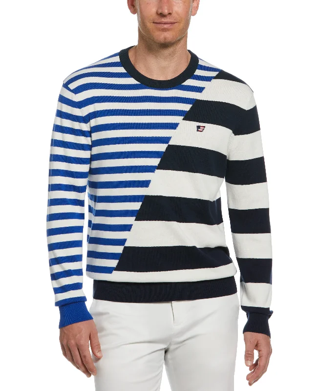 Double Stripe Crew Neck Sweater