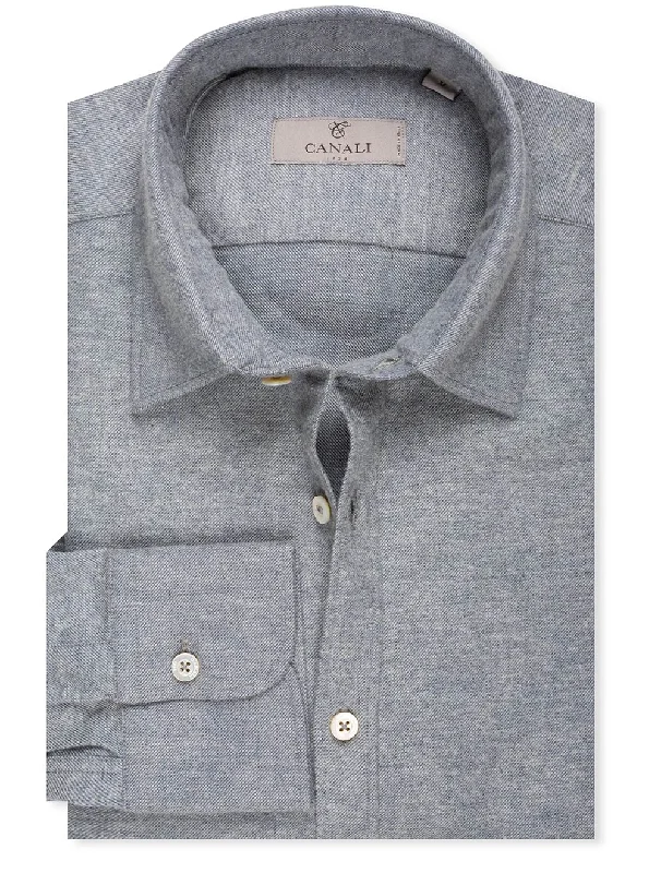 Blue Brushed Cotton Casual Shirt