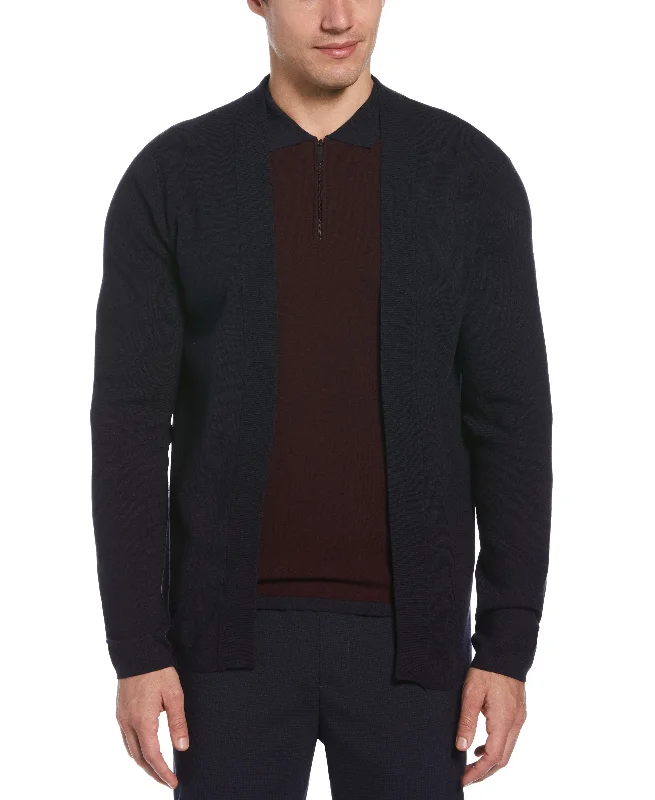 Tech Knit Open Cardigan Sweater