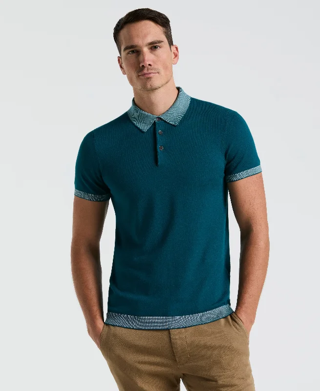 Tech Knit Contrast Sweater Polo