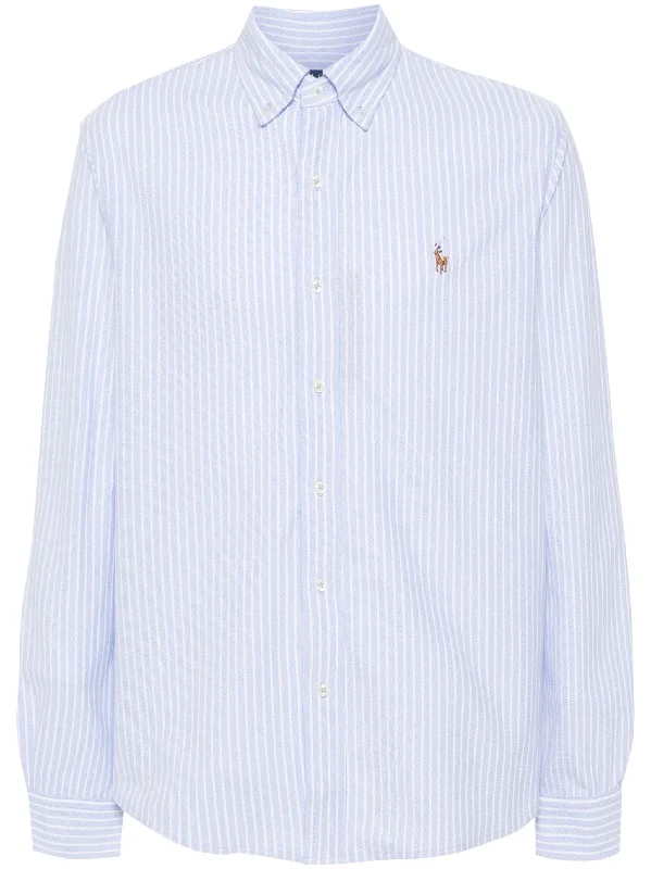 Polo-Pony-Motif Striped Shirt