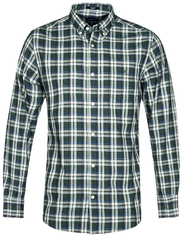 Regular Fit Tech Prep™ Check Oxford Shirt Tartan Green