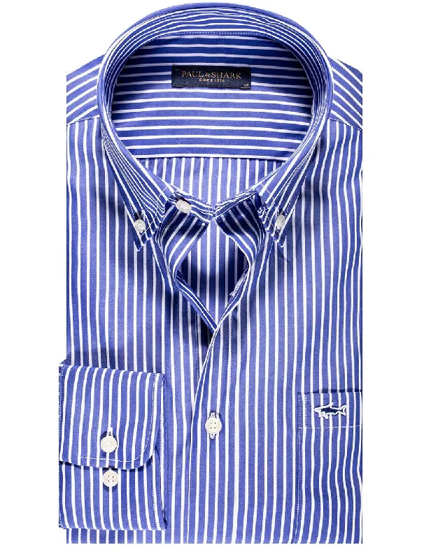 Blue Stripe Button Down Shirt Blue