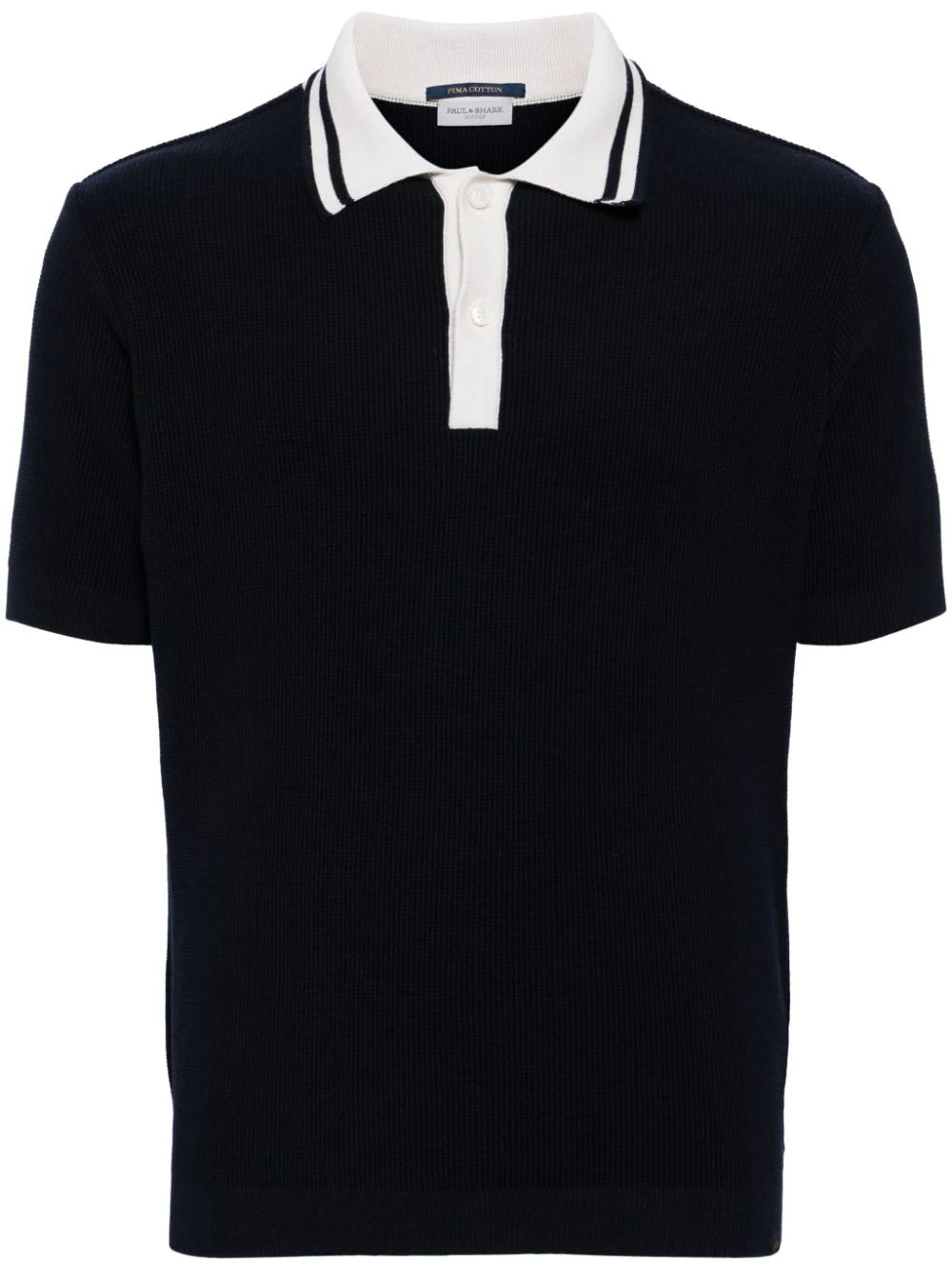 Fine-Ribbed Cotton Polo Shirt