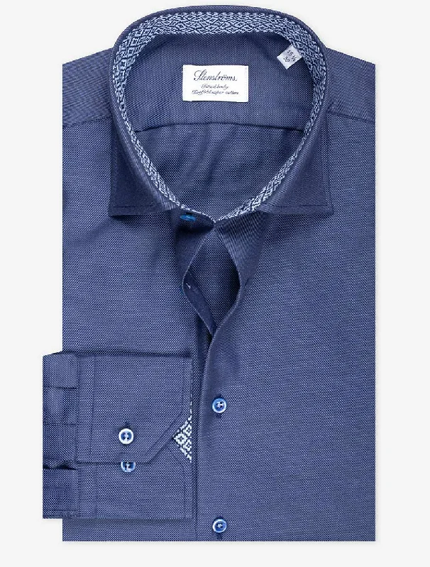 Contrast Twill Shirt Navy