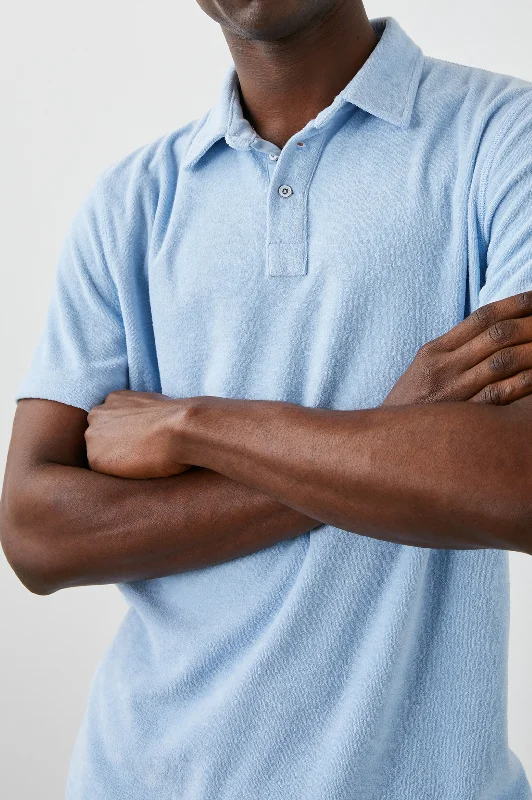 RHEN POLO SHIRT - TERRY CHAMBRAY BLUE