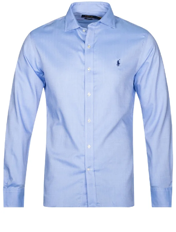 Slim Fit Poplin Shirt Blue