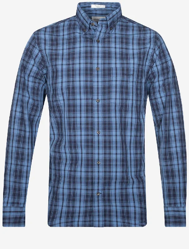 Regular Archive Poplin Plaid Shirt Salty Sea