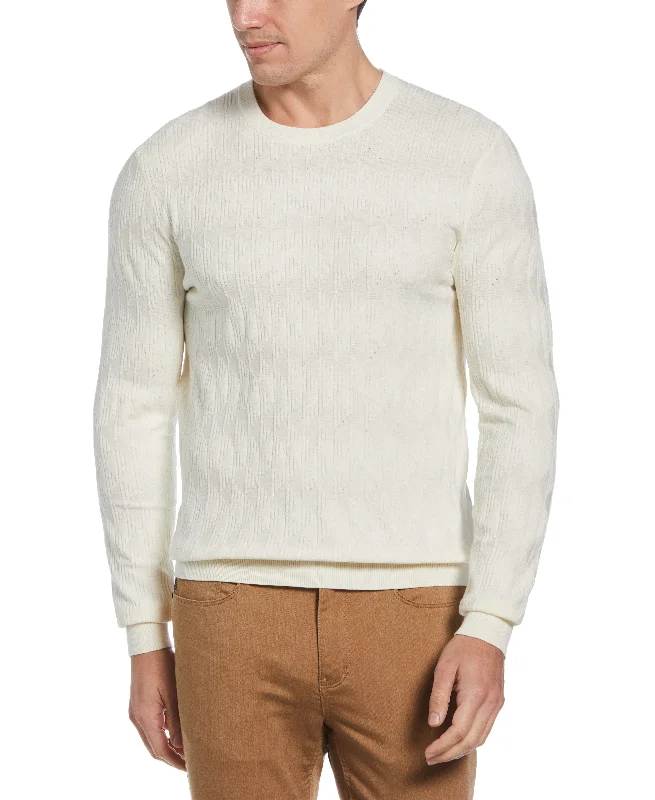 Tech Knit Stitch Crew Neck Sweater