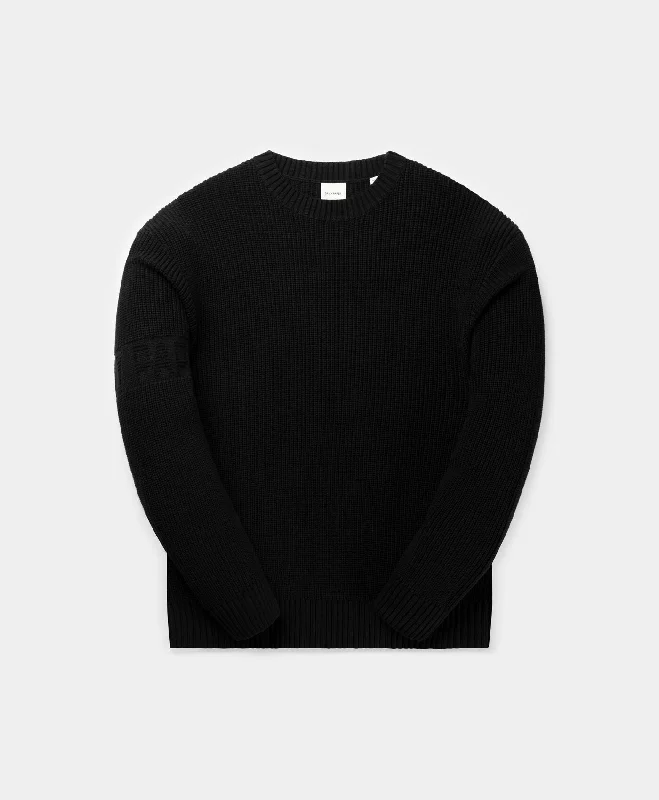 Black Band Knit Sweater