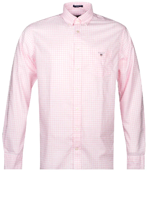 Regular Fit Gingham Broadcloth Shirt California Pink