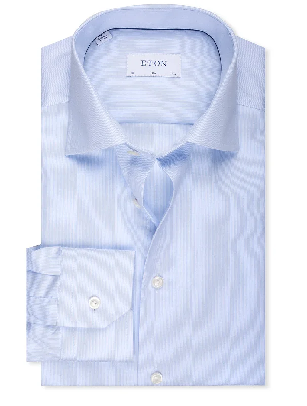 Slim Hairstripe Shirt Blue