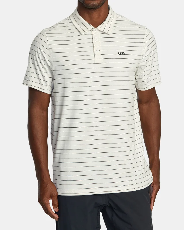 VA Sport Vent Technical Polo Shirt - Off White