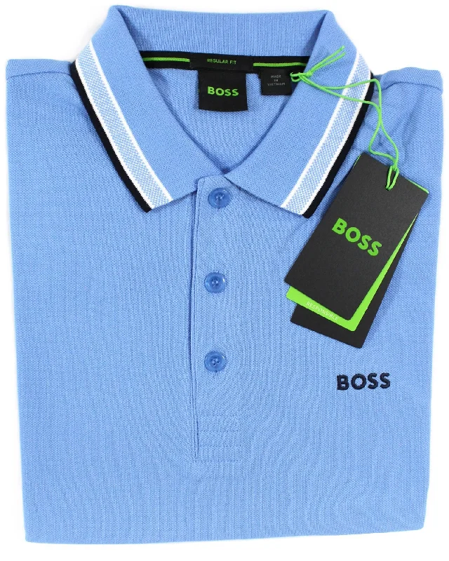 Hugo Boss Polo Shirt Regular Fit Blue Stretch Cotton S