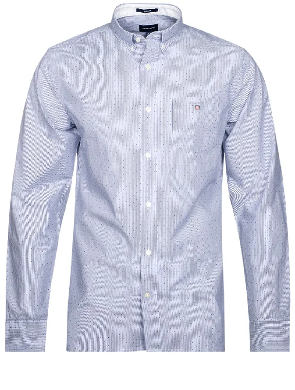 Regular Fit Banker Dot Shirt College Blue