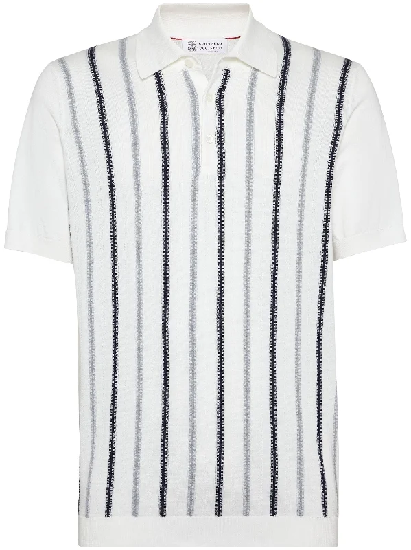 Monili Stripe-Print Polo Jumper