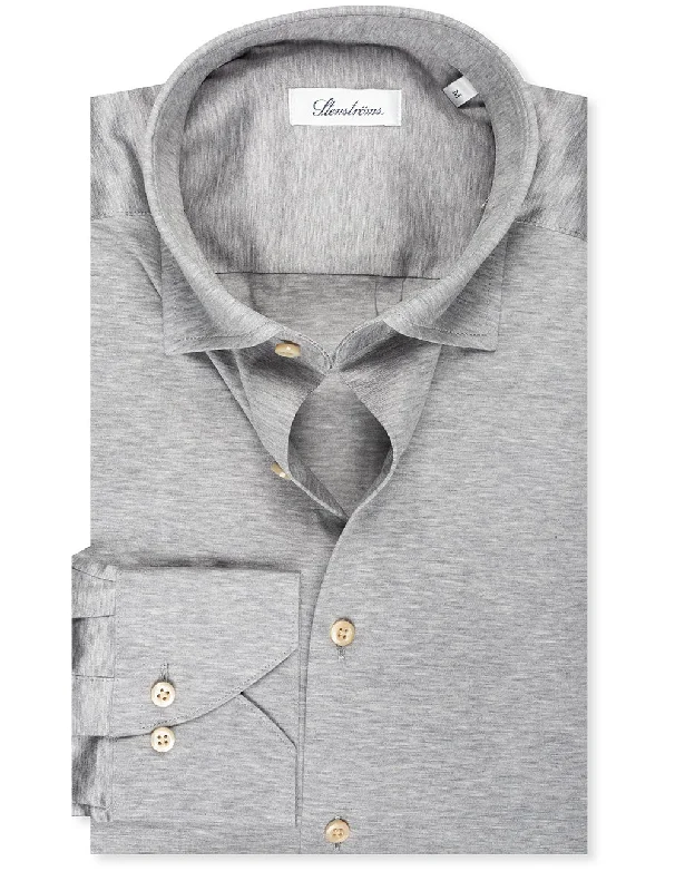 Slimline Jersey Stretch Shirt Grey