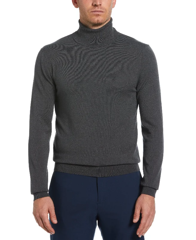 Solid Tech Knit Turtleneck Sweater