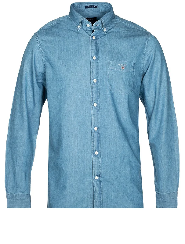 Regular Indigo Buttondown Semi Light Blue