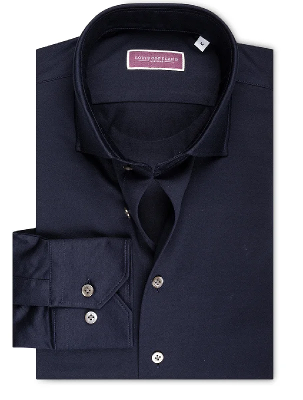 Cotton Stretch Shirt Navy