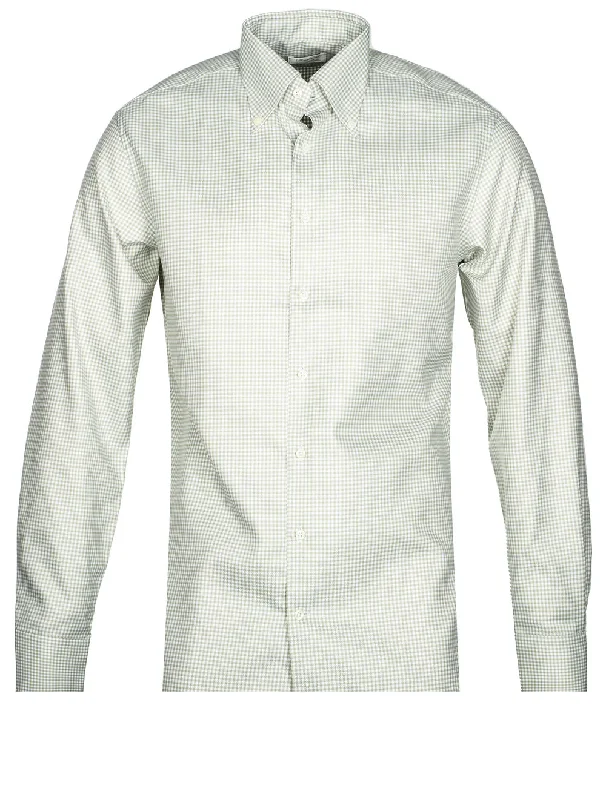 Gingham Fitted Shirt Green