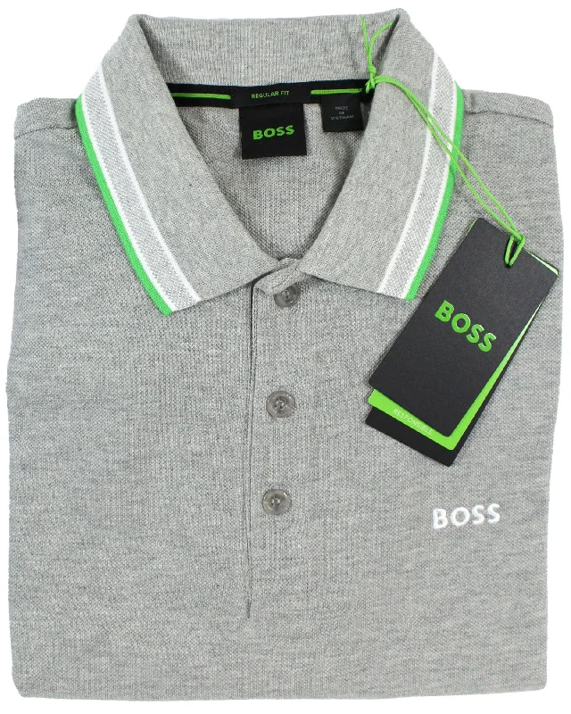 Hugo Boss Polo Shirt Regular Fit Heather Gray Men L