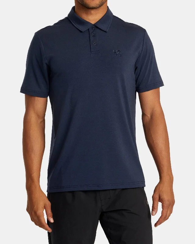 Balance Short Sleeve Polo Tee - Indigo