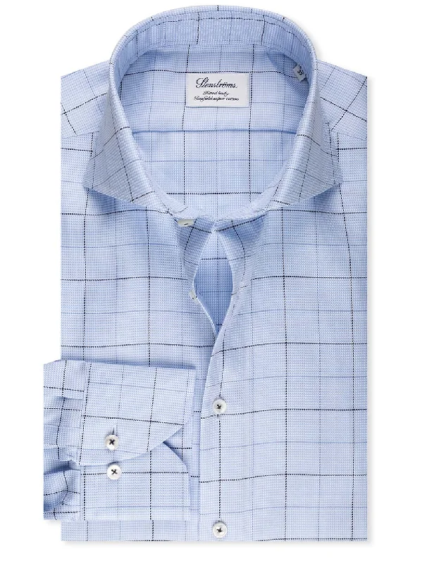 Checked Twill Shirt Blue