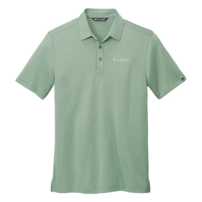 TravisMathew Coto Performance Polo - Beryl Green Heather