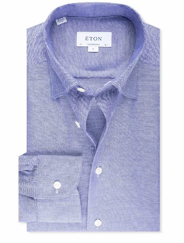 Contemporary Fit Pique Shirt Navy