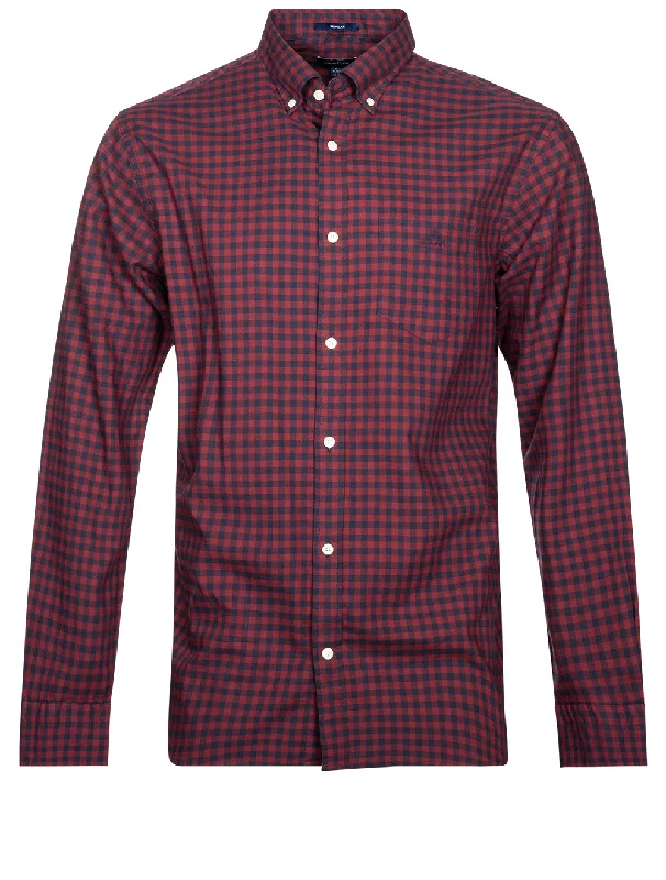 Winter Twill Buffalo Check Regular Fit Broadcloth Port Red