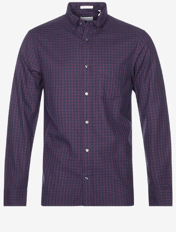 Jaspe Gingham Shirt Plumped Red