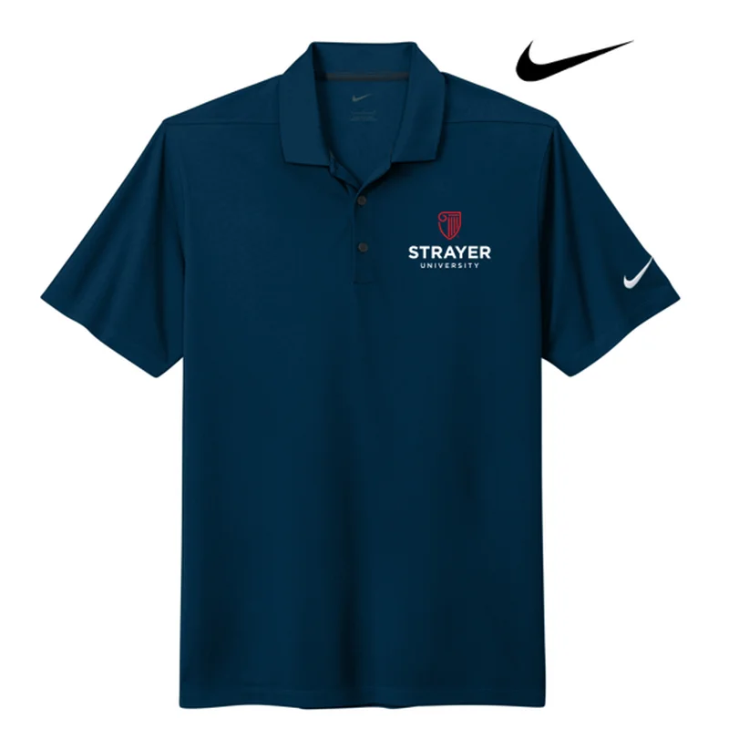 NEW STRAYER Nike Dri-FIT Micro Pique 2.0 Polo - Navy