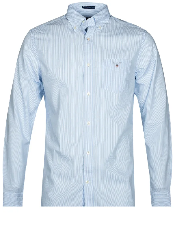 Regular Broadcloth Banker Buttondown Capri Blue