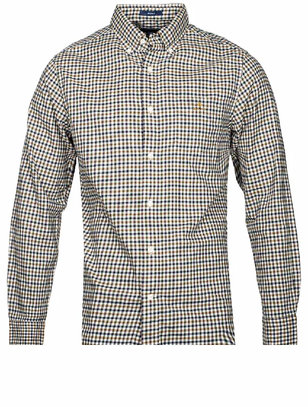 Regular Fit Gingham Twill Shirt Eggshell