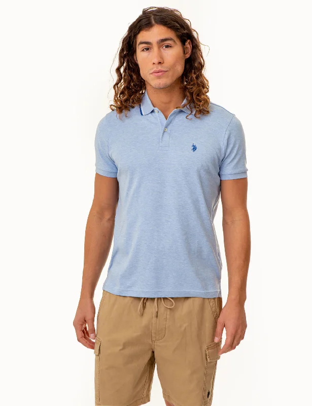 SLIM FIT SOLID INTERLOCK POLO SHIRT