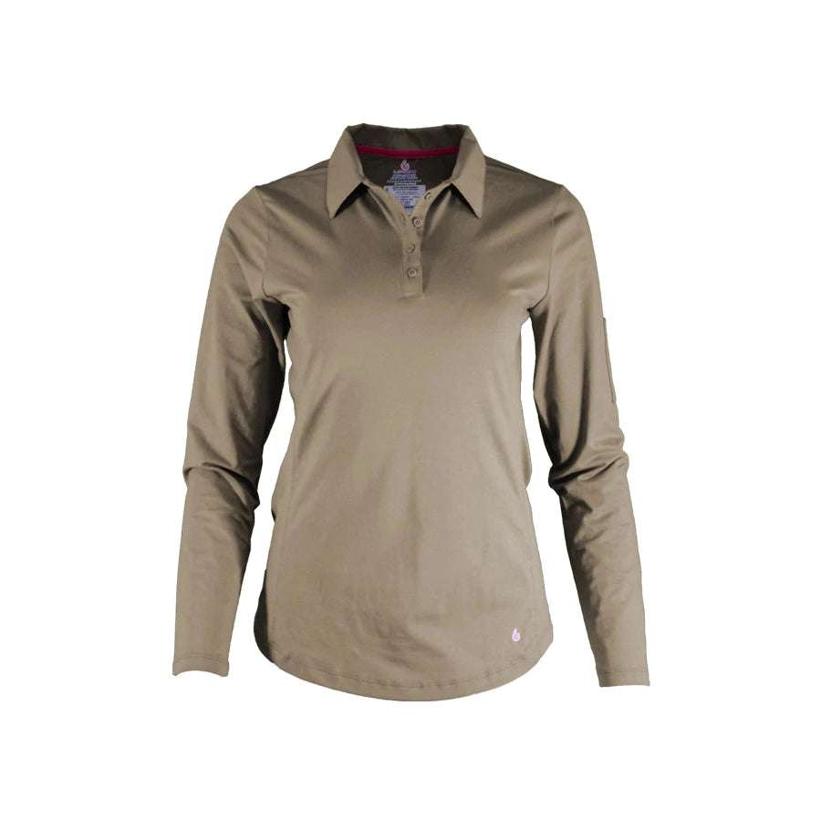 LAPCO FR L-SPFR6KH Khaki 6oz. Ladies FR Polo Shirt