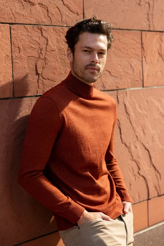 Merino Wool Solid Mock Neck Sweater