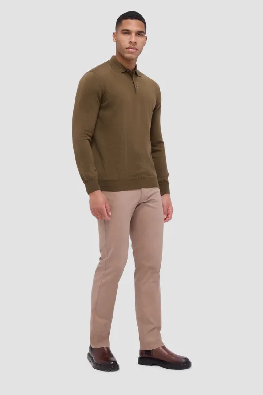 Bugatchi Super Merino Solid Polo Sweater