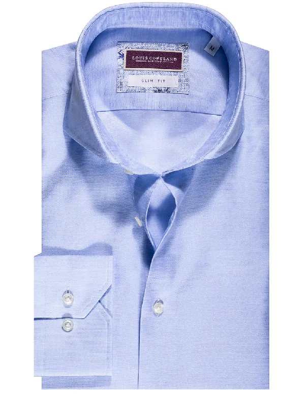 Mississippi Linen Mix Slim Fit Shirt Blue