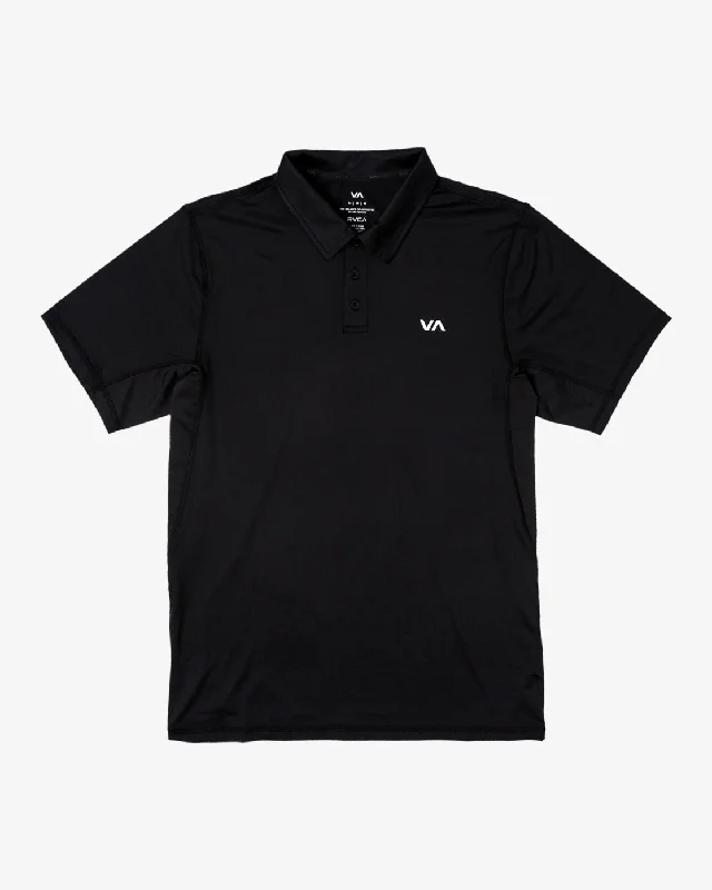 VA Sport Vent Technical Polo Shirt - Black