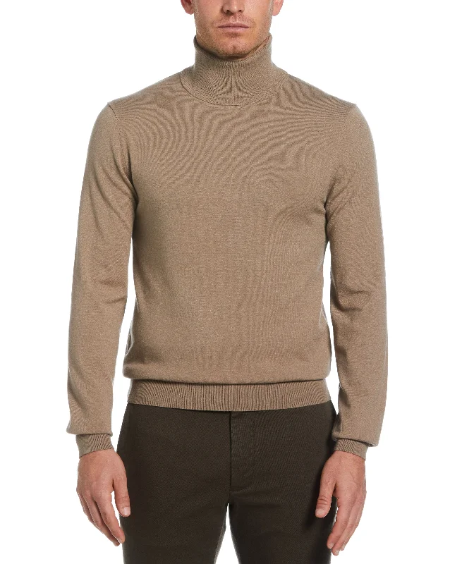 Solid Tech Knit Turtleneck Sweater