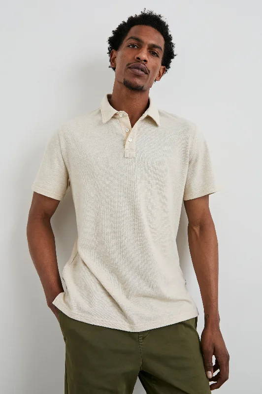 SEBASTIAN POLO SHIRT - OAT HEATHER