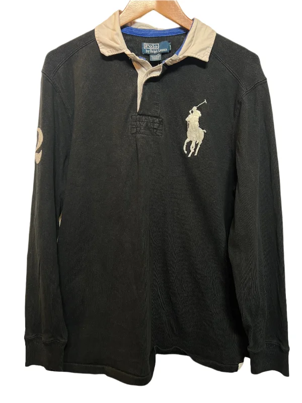 Polo Ralph Lauren Mens Black Rugby Polo (Size L)