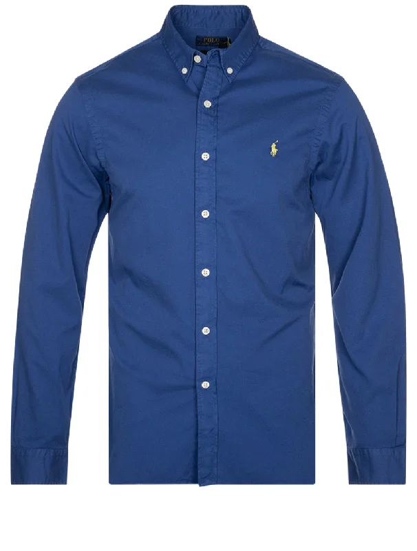 Buttondown Long Sleeve Twill Shirt Navy