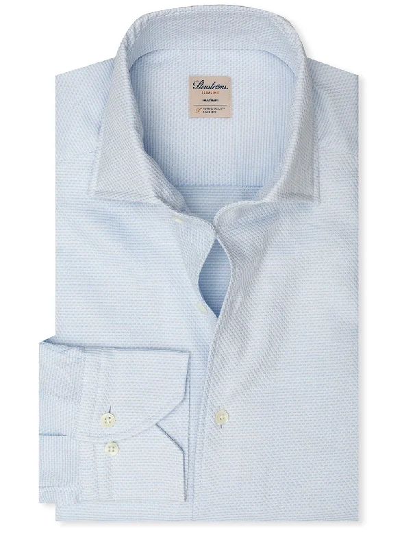 Casual Textured Shirt Blue