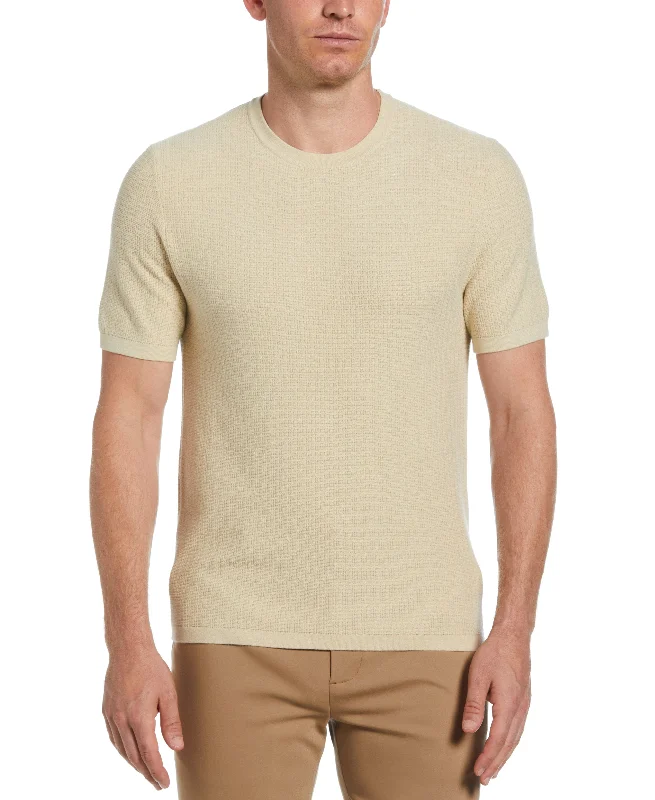 Tech Knit Vertical Ribbed Sweater Tee