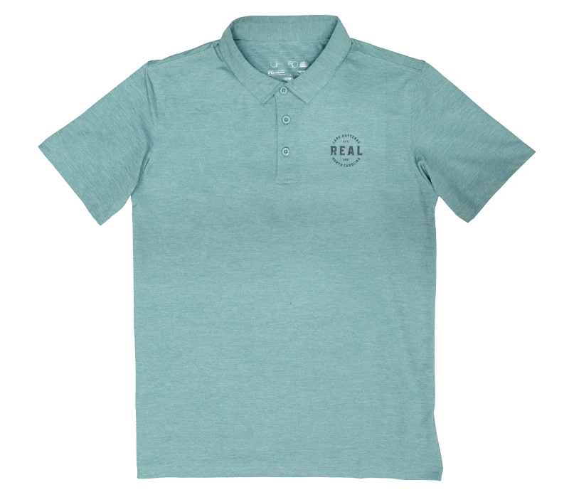 REAL Eagle Polo Shirt-Heather Stone