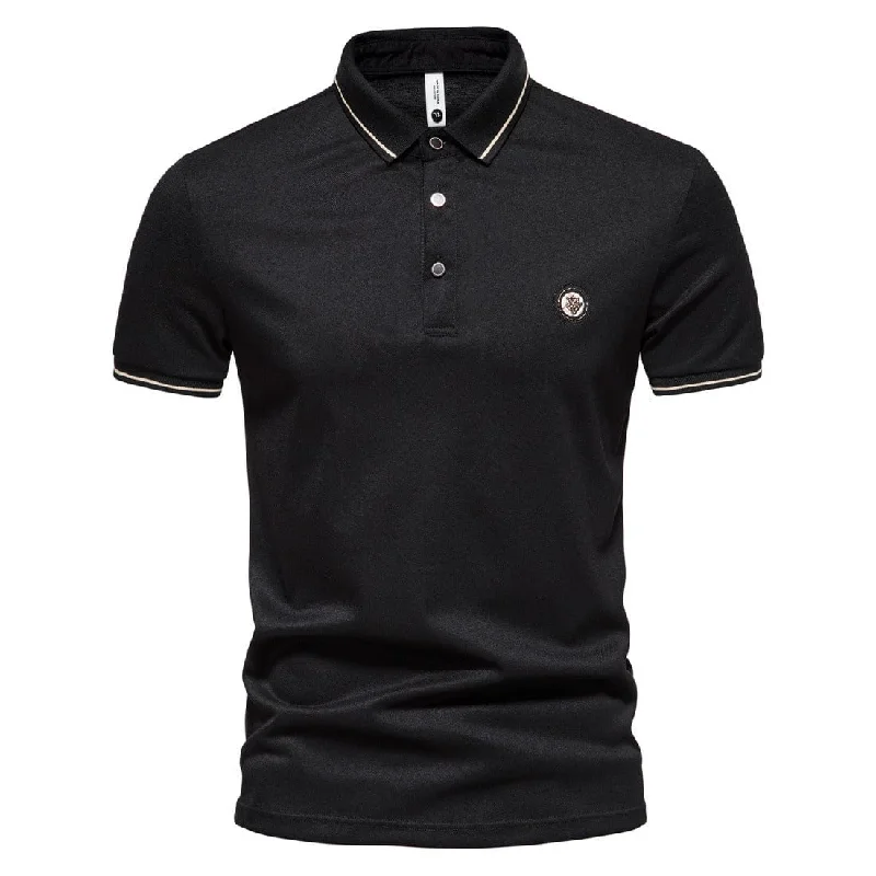 Men's Street Fashion Solid Color Polo Shirt