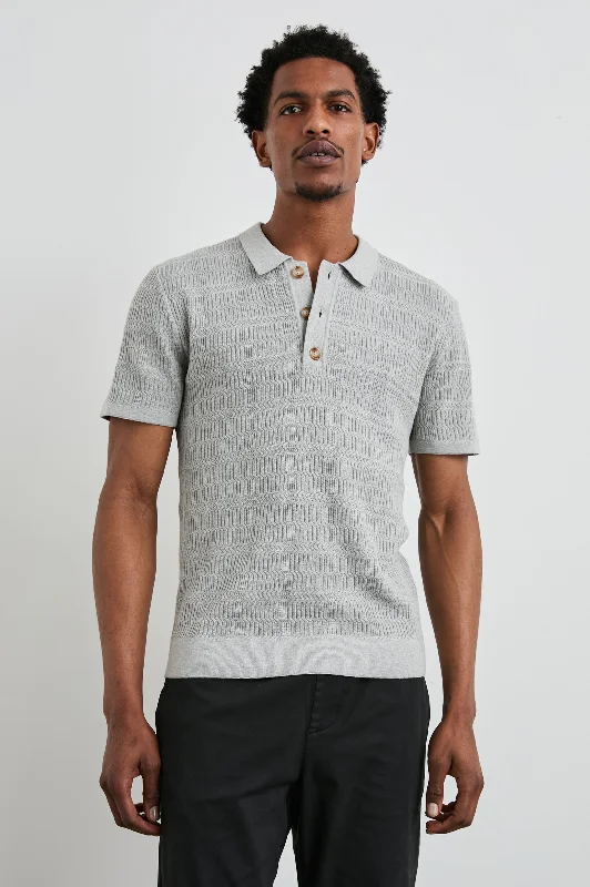 NATHAN POLO SHIRT - CONCRETE MELANGE